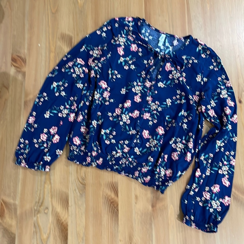 Miss Boho Blue Floral Crop Top